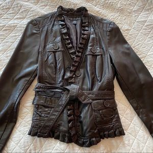 INC faux leather jacket